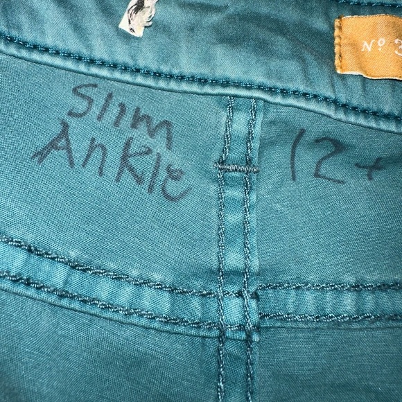Pilcro / Anthropologie green size 32 denim style slim ankle 5 pocket pant - Picture 8 of 14